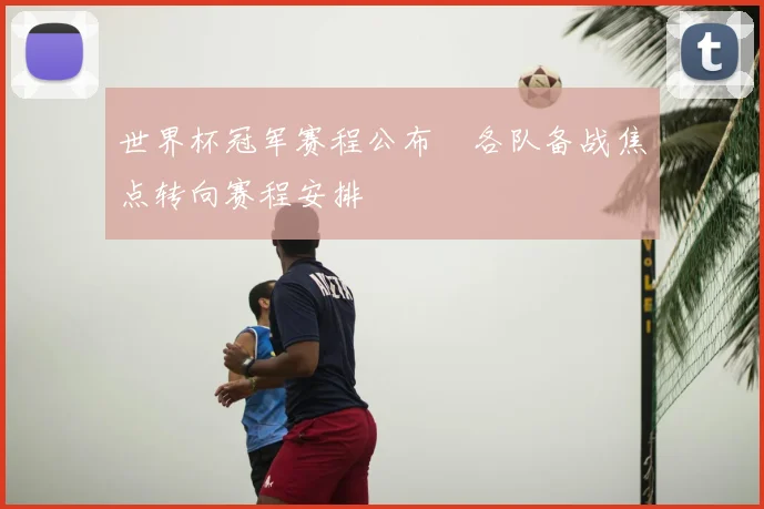 世界杯冠军赛程公布 各队备战焦点转向赛程安排